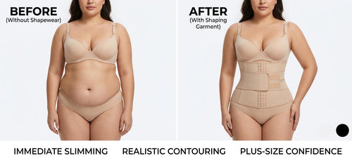 TrueTone Waist Trainer Corset before and after comparison