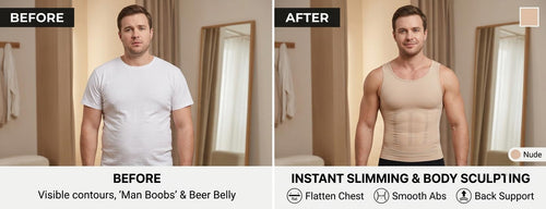 TrueTone Compression Vest before and after comparison